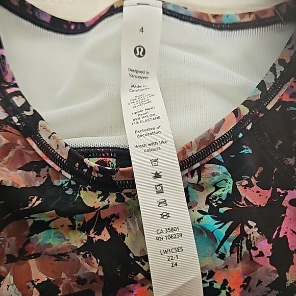 Lululemon Sculpt Tank Top & Trank MR Short 5" Lined Size 4 Black/ Pink - Picture 5 of 16
